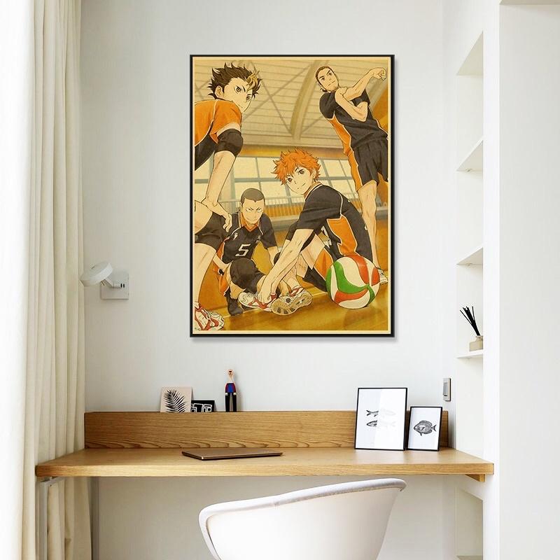 Bộ Tranh Đính Đá 5d Tự Làm Hình Haikyuu Phong Cách Nhật Bản Kích Thước 30x40cm