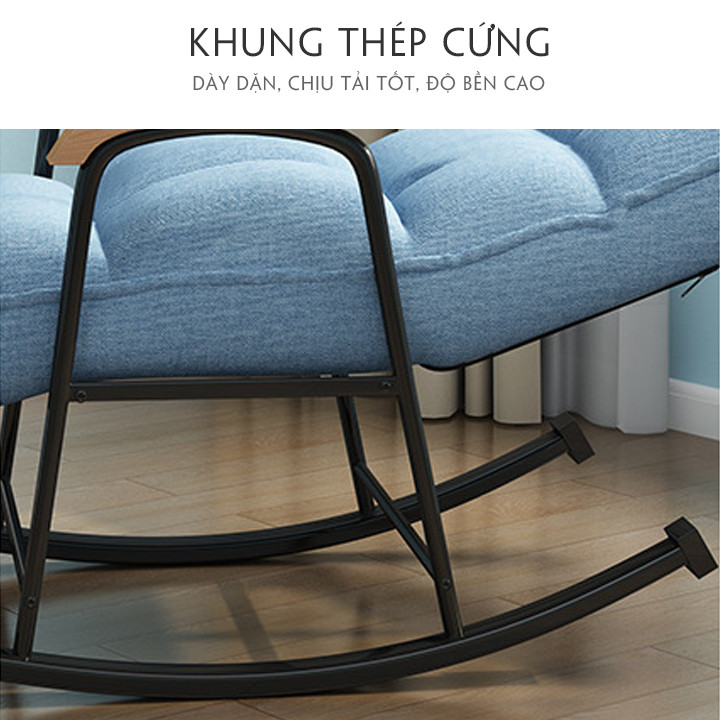 Ghế Sofa Thư Giãn. Ghế Bập Bênh Thư Giãn Khung Thép Cao Cấp - Phong Cách Bắc Âu 2021