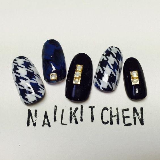Sticker 3D Sọc Nanh Sói HOUNDSTOOTH | Hình Dán Móng DH-068