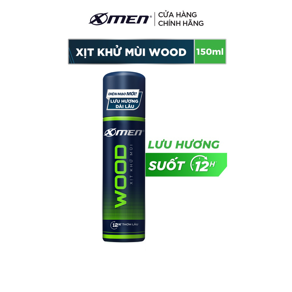 Xịt khử mùi X-men Wood 140ml