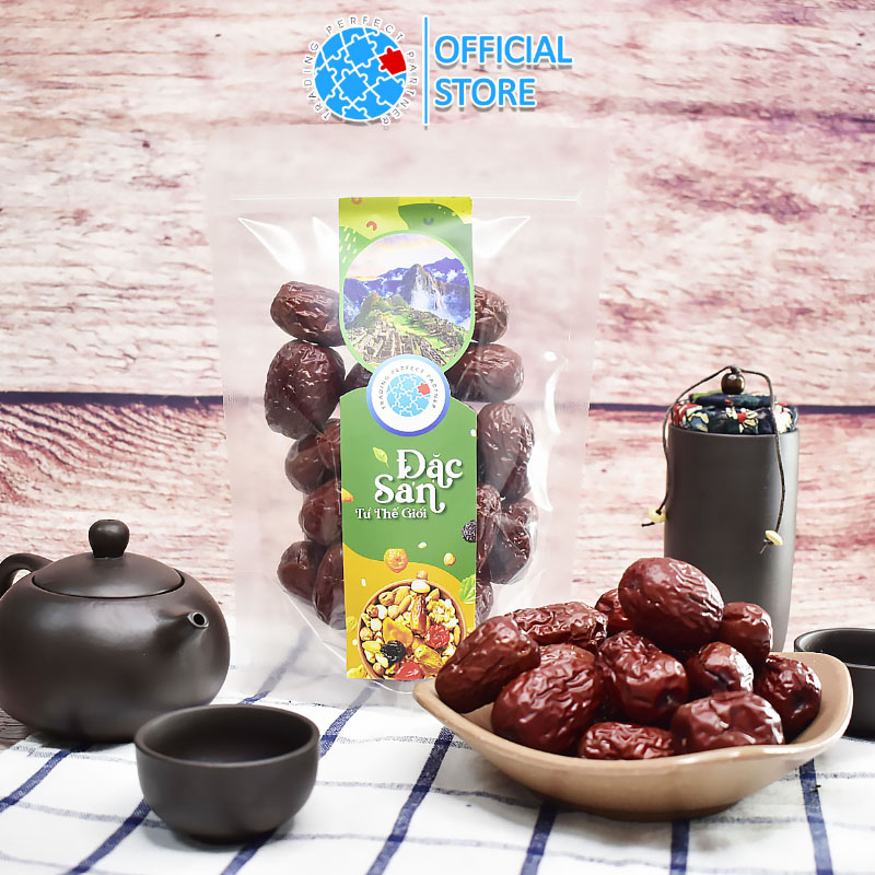 Táo Đỏ khô Trading Perfect Partner từ Tân Cương túi 1kg/500gr/150gr/80gr Táo đỏ khô tự nhiên, trái siêu to, thịt dày, vỏ mỏng