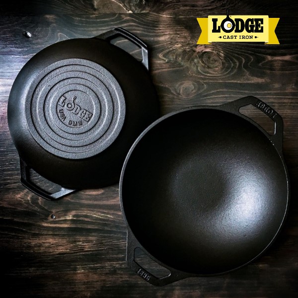 Chảo gang xào cỡ nhỏ Lodge hai tay cầm 23 cm - L9MW. Dùng chiên, xào, áp chảo, chiên cơm, nướng.