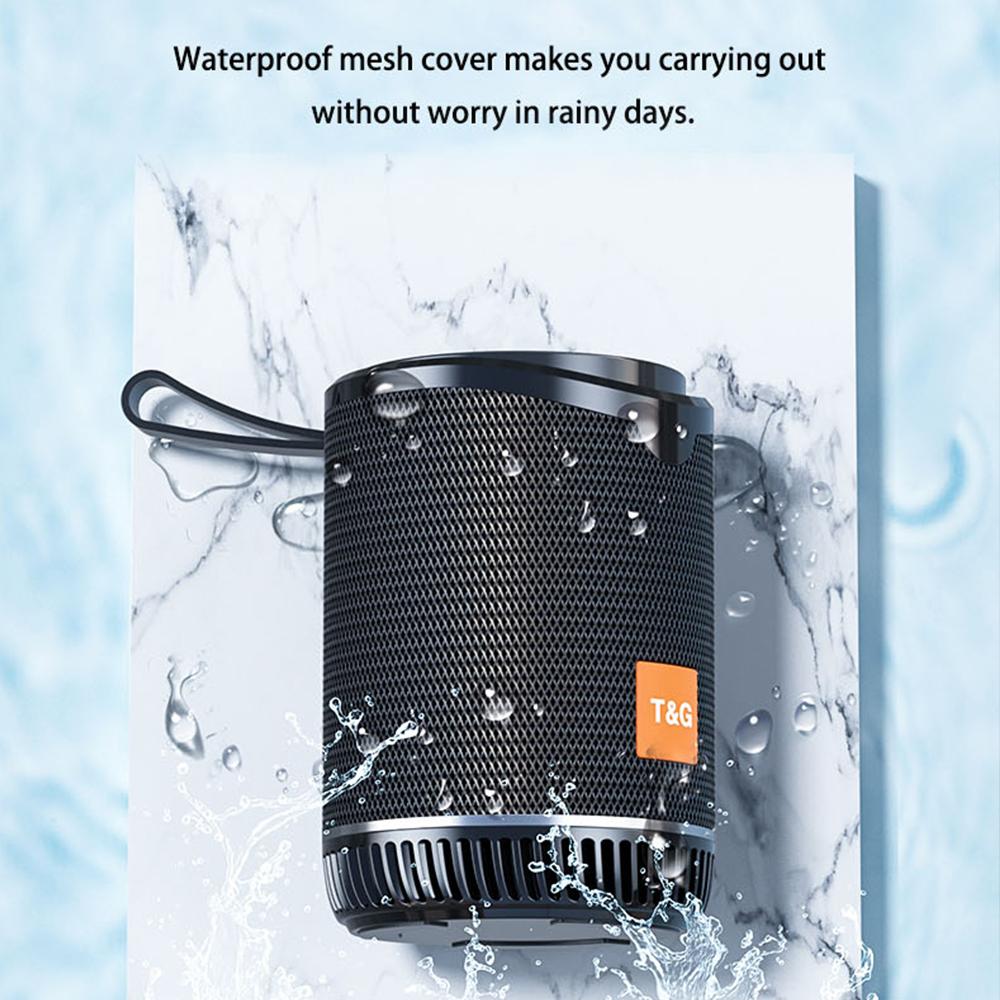 TWS Nhỏ Mini Không Dây Tương Thích Bluetooth Loa Di Động Đài FM TF AUX USB Loa Loa Cột Nhạc Color: Army Green