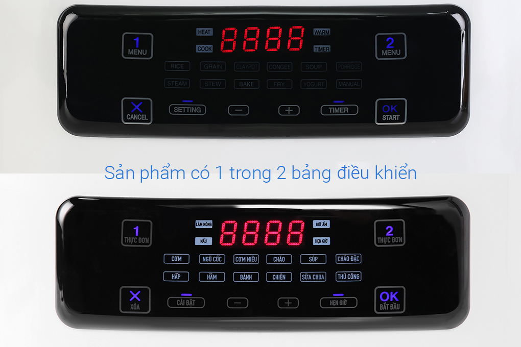 Nồi cơm điện tử đa năng Sharp 1.8 lít KN-TC50VN-WH (Trắng) Nồi cơm điện 2 ngăn: Nấu cơm, cháo, làm bánh - Hàng chính hãng