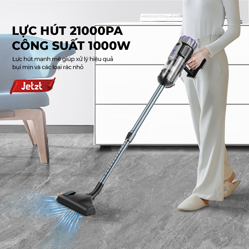 Máy hút bụi cầm tay đa năng 4in1 JETZT X12, lực hút 21000PA, hàng chính hãng