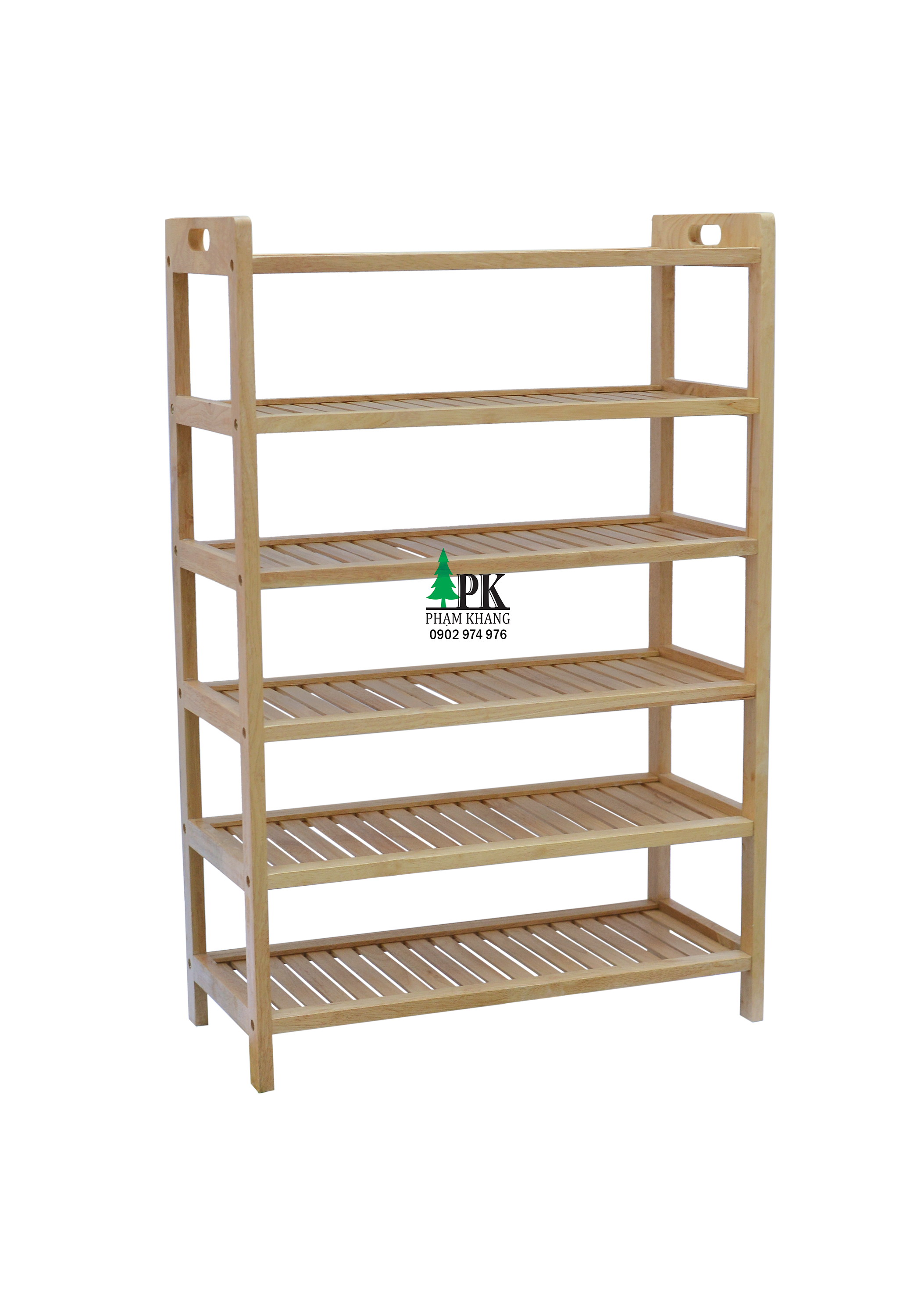 Kệ giày dép 3 tầng/ 4 tầng/ 5 tầng/ 6 tầng Start Decor - Gỗ cao su tự nhiên - Màu Gỗ Tự Nhiên/ Vàng Cherry - Kích thước rộng 70 cm