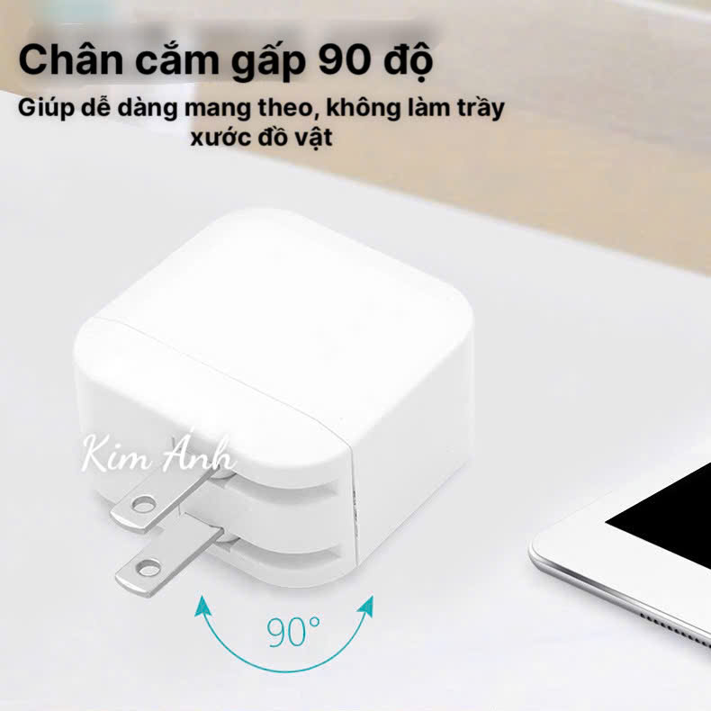 Củ sạc xuất Nhật 2.4A KFLY ( JHX-AC1908) chứng nhận PSE tiêu chuẩn Nhật Bản, dùng thử 30 ngày, Hàng chính hãng