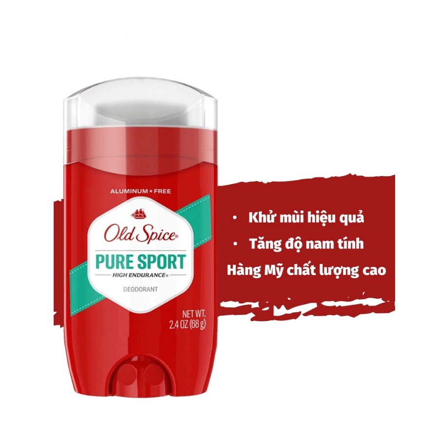 Combo 3 Sáp khử mùi cơ thể Old Spice Pure Sport 68g