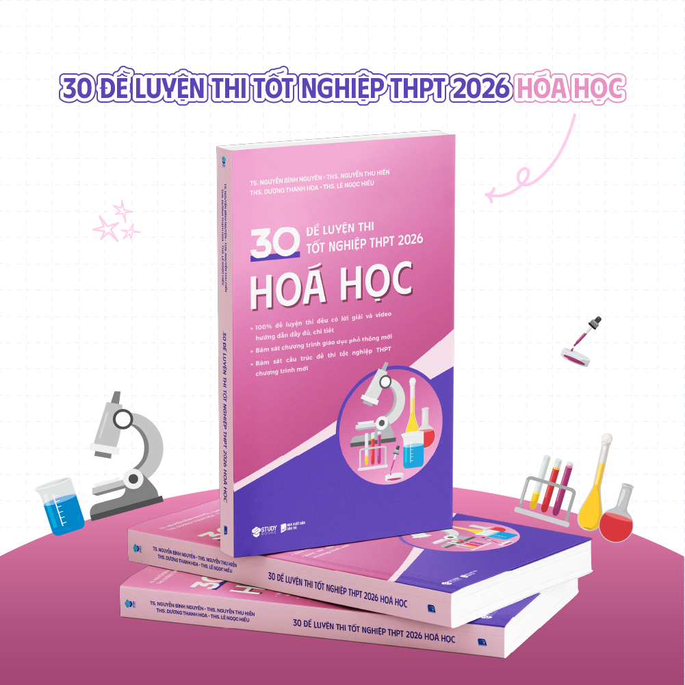 Sách - Sách 30/50 Đề Luyện Thi Tốt Nghiệp THPT 2026 - Vật Lí/Địa Lí/Tiếng Anh/Hóa Học/Môn Toán/Ngữ Văn