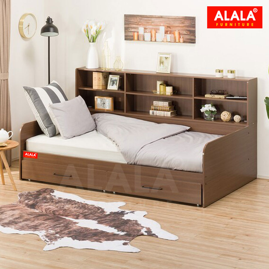 Giường ngủ ALALA16 + 2 hộc kéo / Miễn phí vận chuyển và lắp đặt/ Đổi trả 30 ngày/ Sản phẩm được bảo hành 5 năm từ thương hiệu ALALA/ Chịu lực 700kg