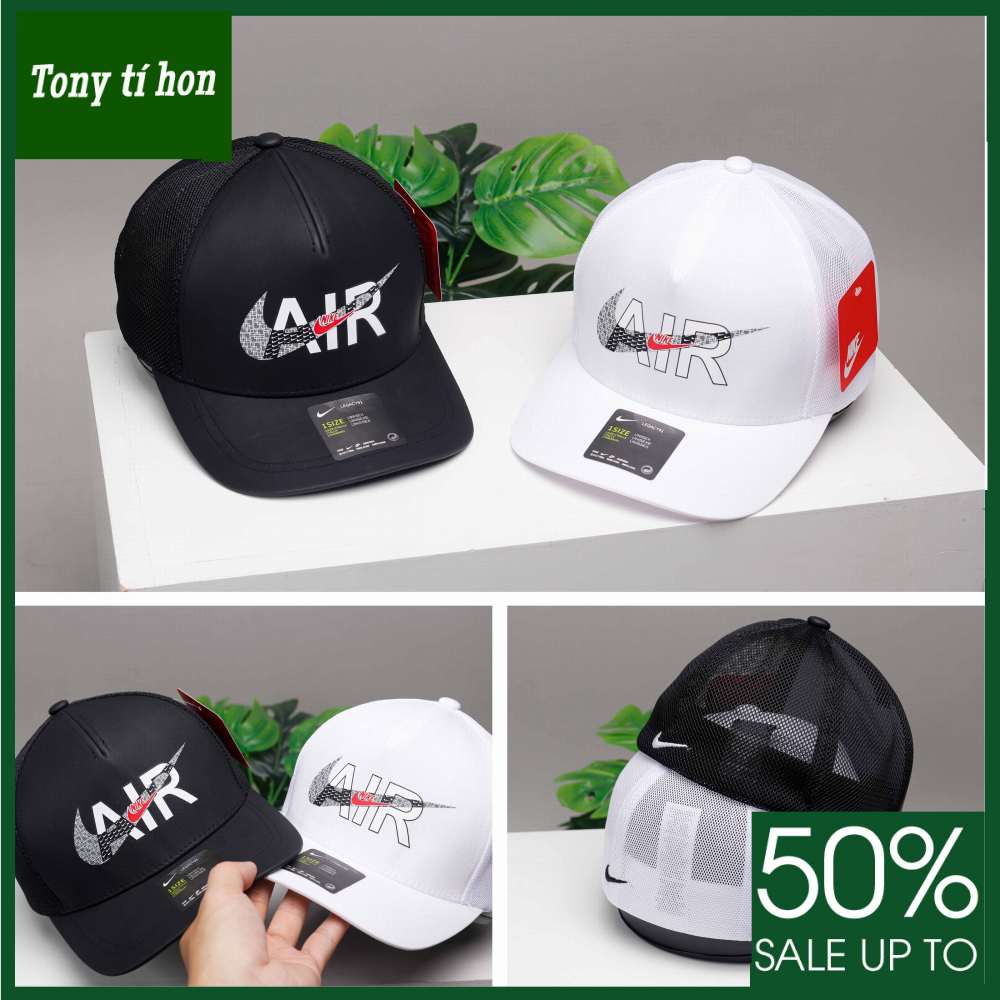 Tony tihon _ Mũ/nón kết lưỡi trai phối lưới bít đuôi Air thời trang nam nữ cá tính cao cấp,đẹp 2 màu