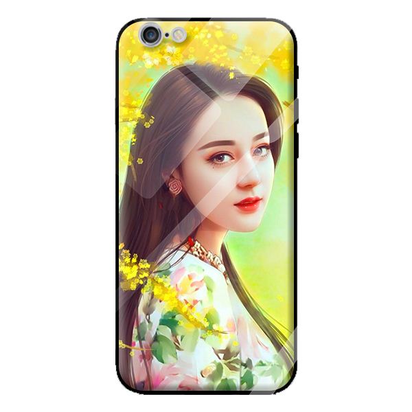 Ốp kính cường lực cho iPhone 6s Plus mẫu CÔNG CHÚA 36 - Hàng chính hãng