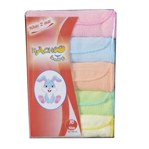 Khăn sữa 2 mặt màu KACHOOBABY - 10 khăn