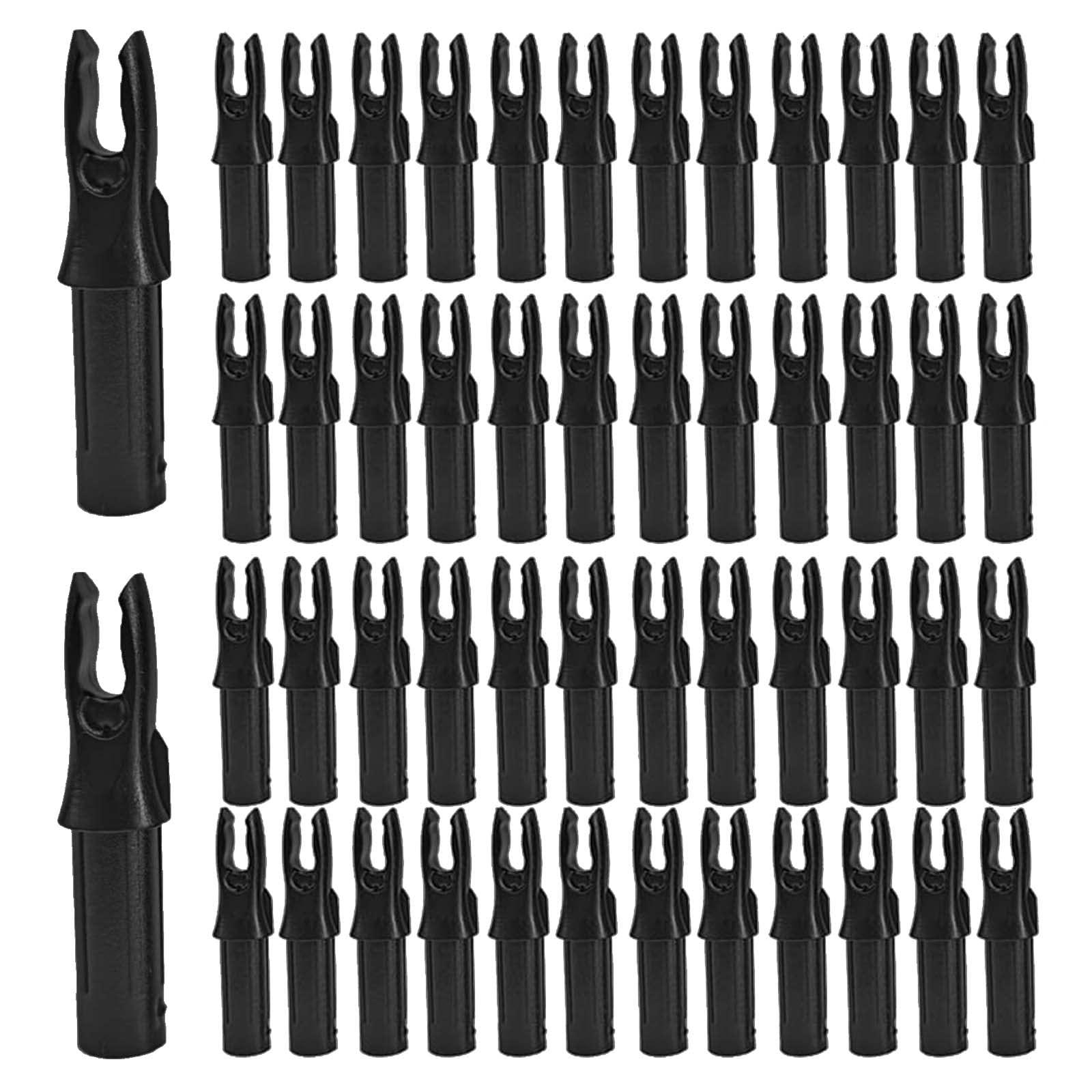 Nock mũi tên bằng nhựa, Nock mũi tên bắn cung 100 mảnh cho trục mũi tên đường kính 6,2mm