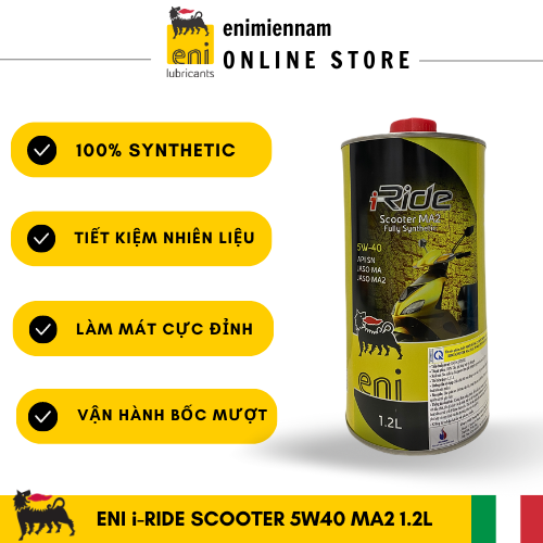 (HCM) Nhớt Eni I-Ride Scooter MA2 5W40 full tổng hợp 1.2L