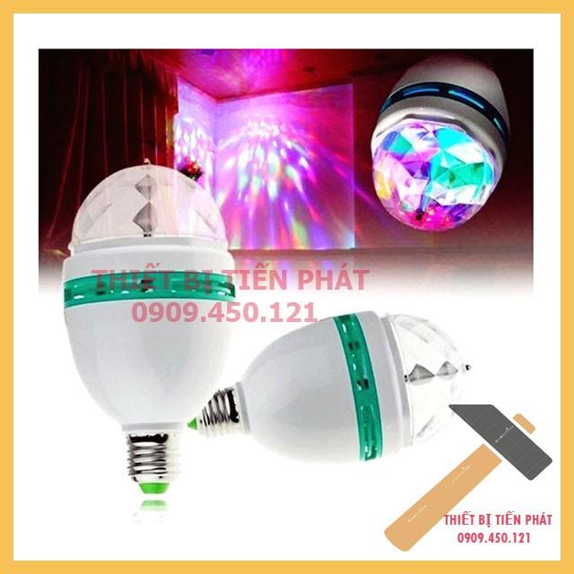 FULL Bộ Đèn Led Pha Lê Cầu Xoay 7 Màu, Tự Xoay Đui Tròn Cao Cấp Trang Trí, Bar, Sân Khấu, Nhà Cửa