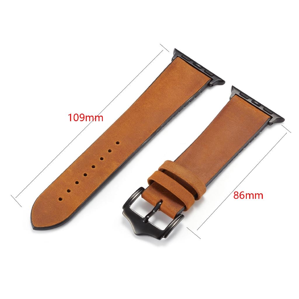 Dây Đeo Bằng Da Thật Cho Đồng Hồ Thông Minh Apple Watch Series 7 6 SE 5 4 3 38MM 40MM 42MM 44MM 41MM 45MM