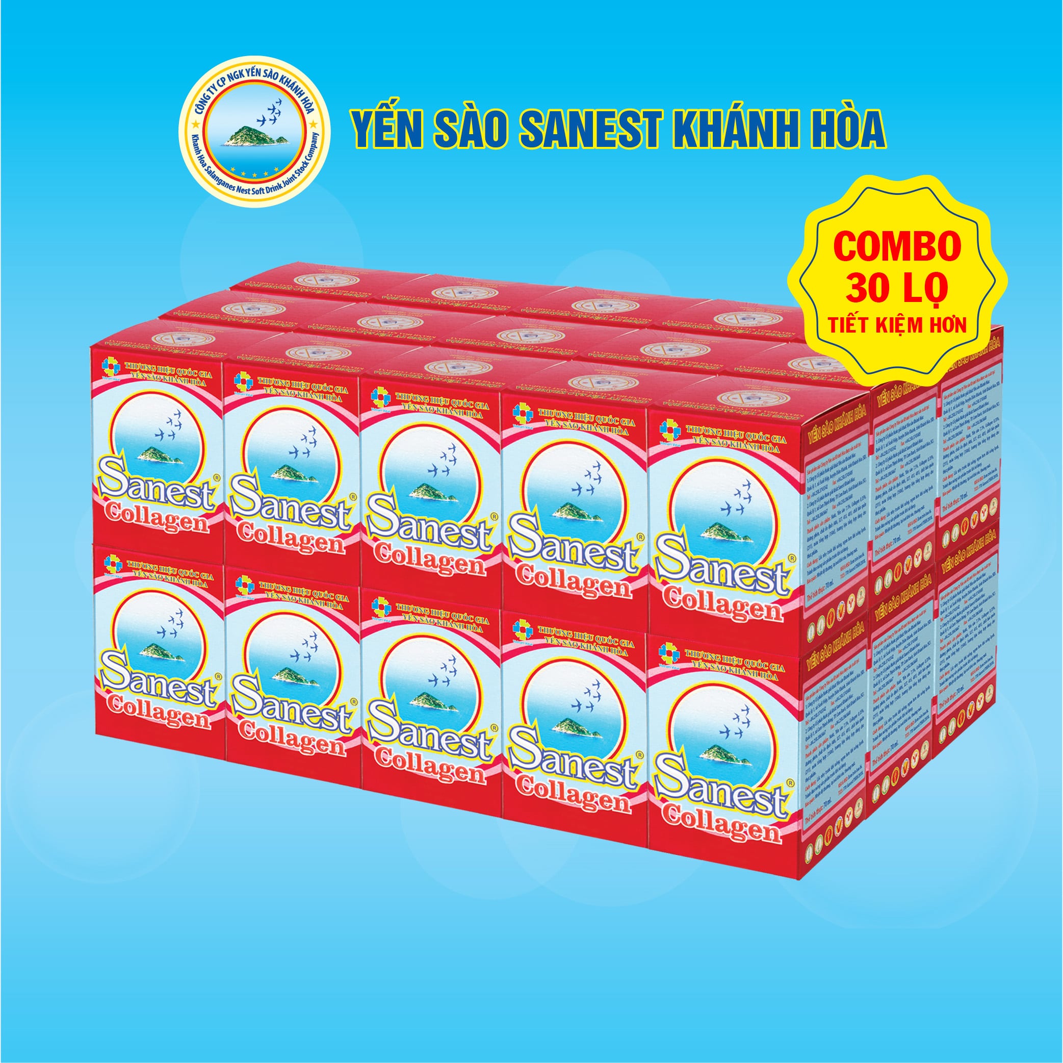 Nước Yến sào Khánh Hòa Sanest Collagen đóng lọ 70ml - 770
