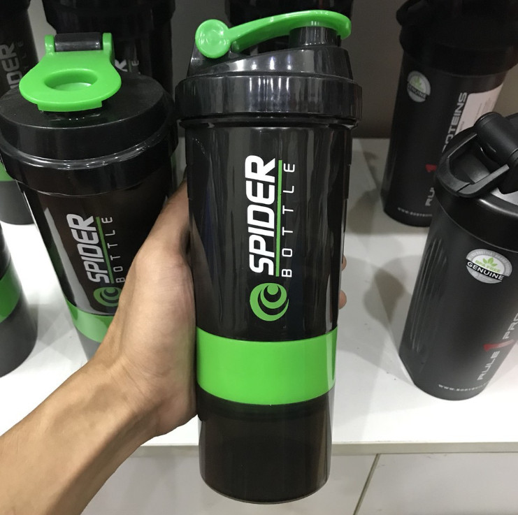 Bình Lắc Tập Gym Spider Bằng Nhựa An Toàn - Bình Nước Gym Chính Hãng miDoctor