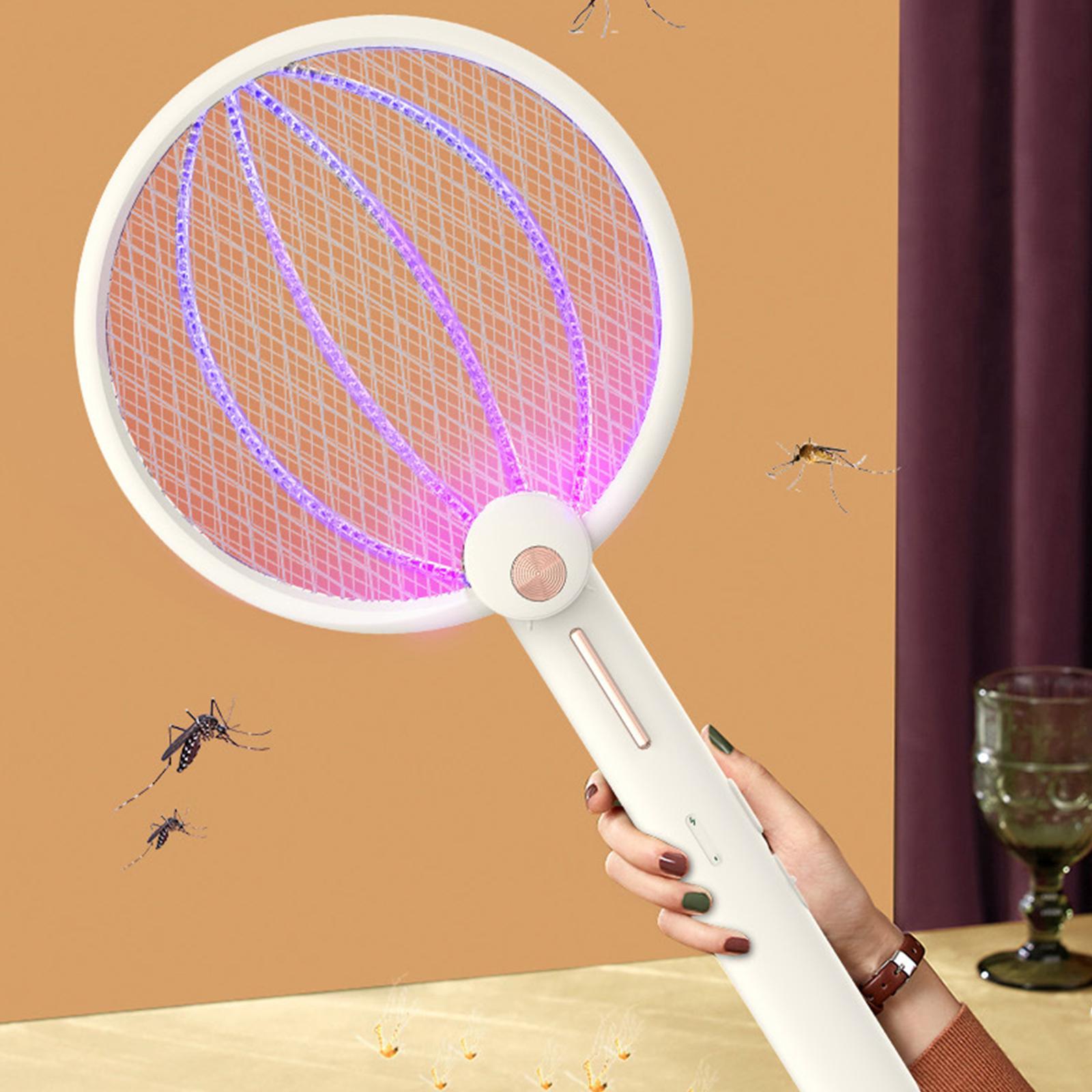 Bug Zapping Racket High Powered USB Fly Swatter for Indoor Kitchen Household