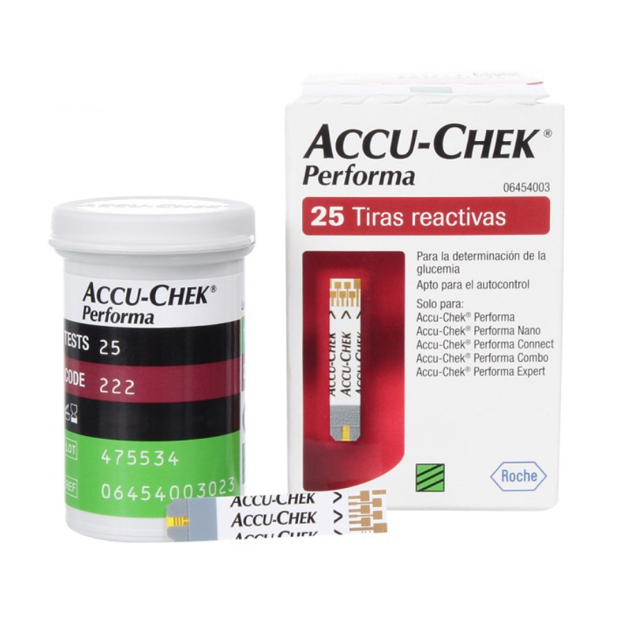 Hộp 25 que thử đường huyết Accu Chek Performa 