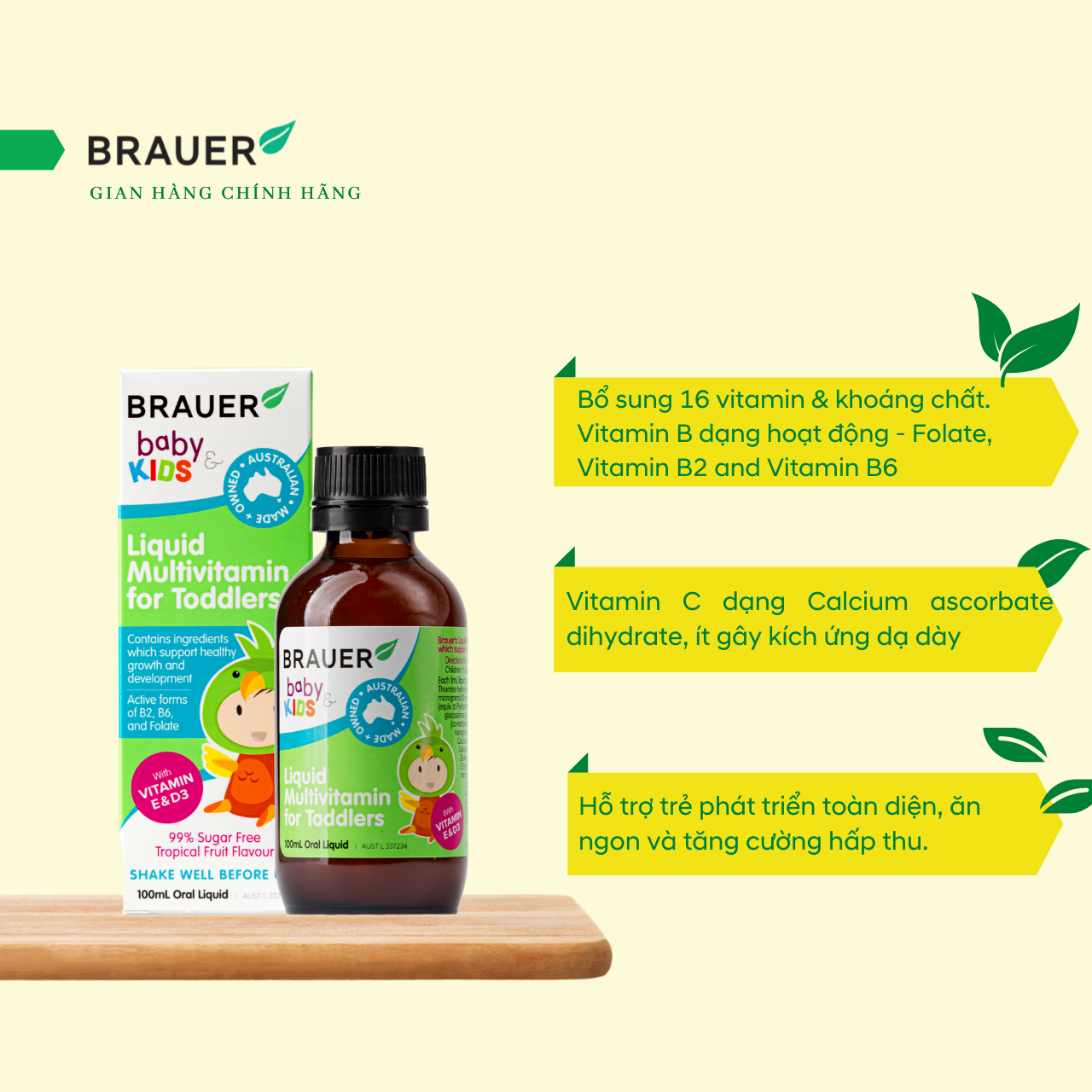Brauer Vitamin Tổng Hợp cho trẻ tập đi từ 1 đến 3 tuổi