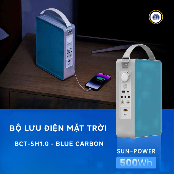 Bộ lưu điện mặt trời dự phòng Blue Carbon Model BCT-SH1.0 Hàng nhập khẩu chính hãng