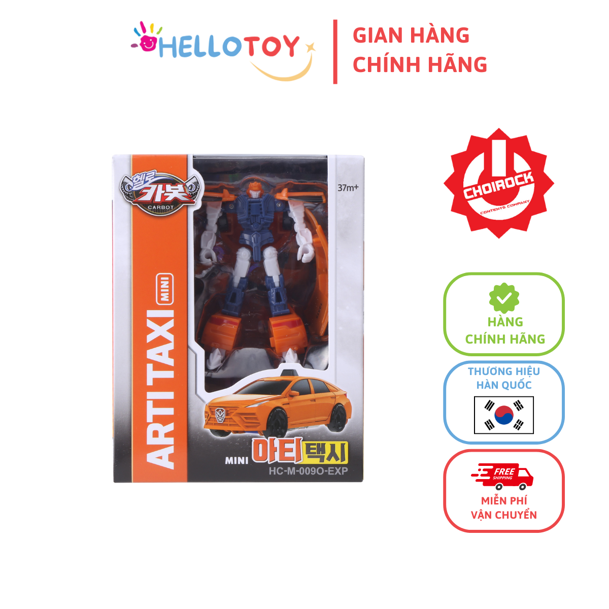 Đồ Chơi Mô Hình Lắp Ráp Xe Hơi Biến Hình HELLO CARBOT Mini Arti Taxi