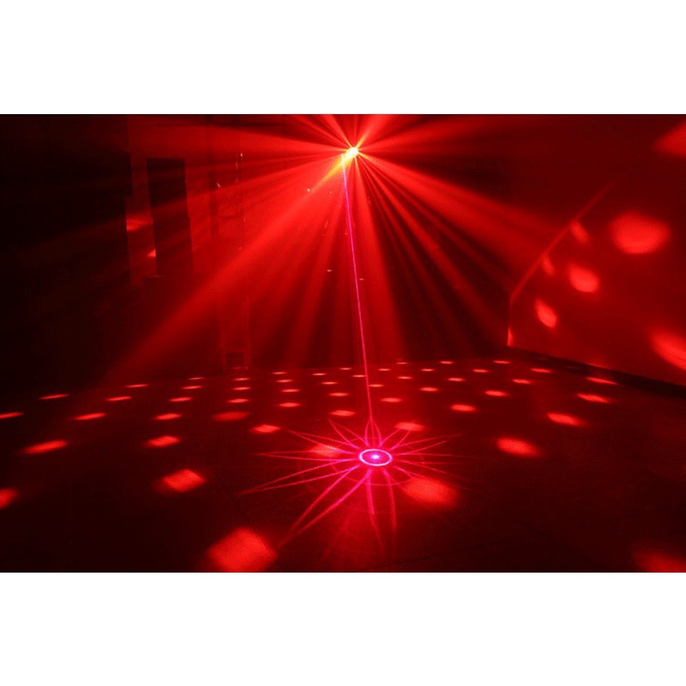 Hình ảnh Đèn Laser Ánh Sáng laze Cảm Biến Âm Thanh, Kết Hợp LED Xoay 7 Màu Dùng Trang Trí Vũ Trường, Phòng karaoke - HÀNG CHÍNH HÃNG MINIIN