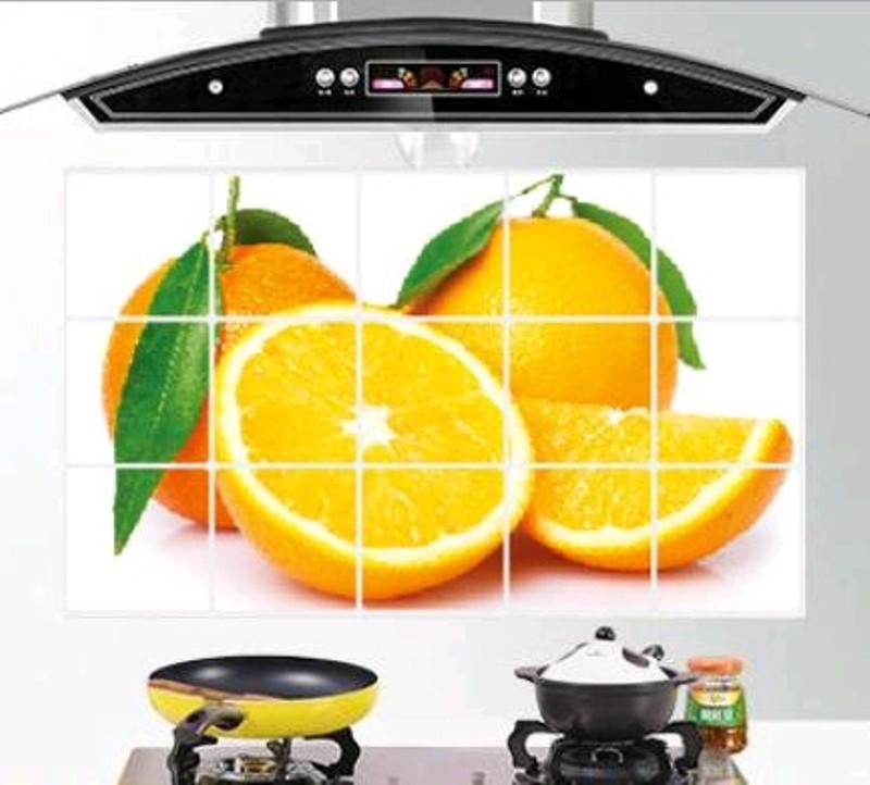 Combo 2 Miếng dán cách nhiệt nhà bếp chống dầu mỡ kich thước 1 tấm 75CM x 45CM - Giao ngẫu nhiên