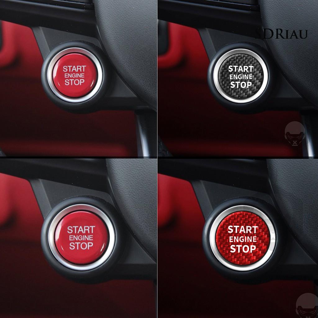 Miếng Dán Trang Trí Nút Khởi Động Xe Hơi Alfa Romeo Bằng Sợi Carbon