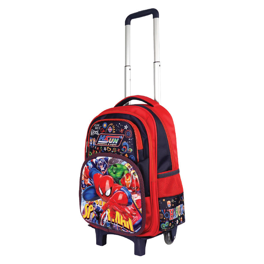 Balo cần kéo Hasun HS 803-CK - Spider man - 46*30*18cm