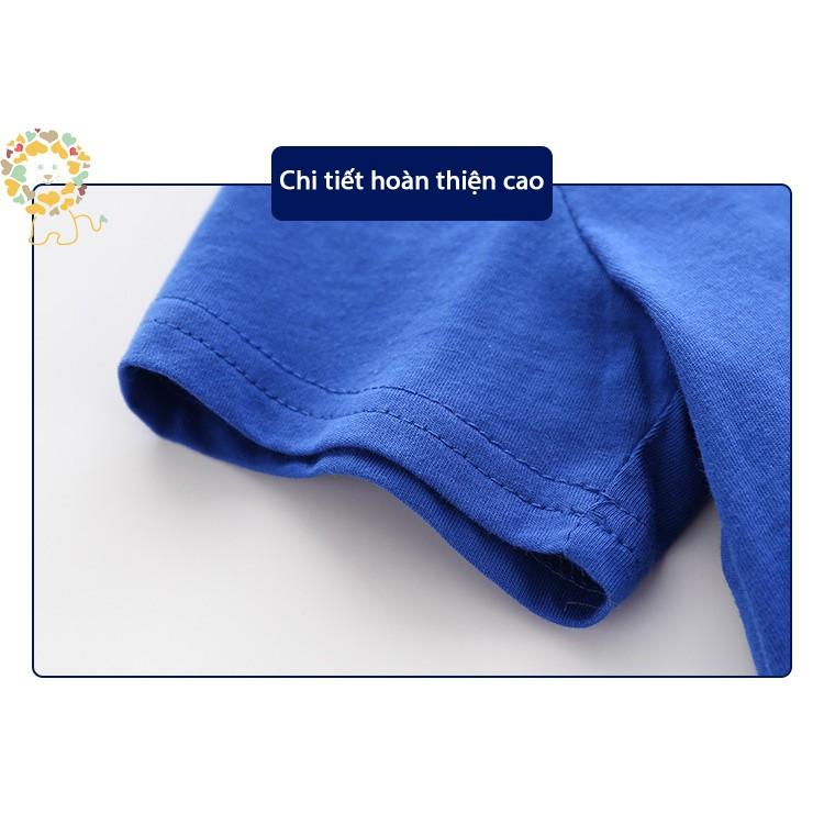 Bộ cotton cộc tay bé trai bộ quần áo trẻ em cho bé bộ cộc tay bé trai in hình khủng long 2021