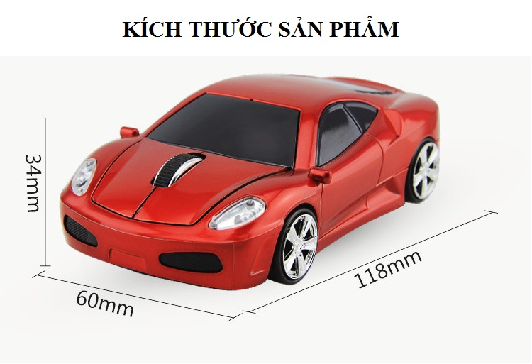 Chuột Không Dây Hình OTO Huqu V3- Độ Phân Giải Quang Học 1200DPI- Hàng Chính Hãng