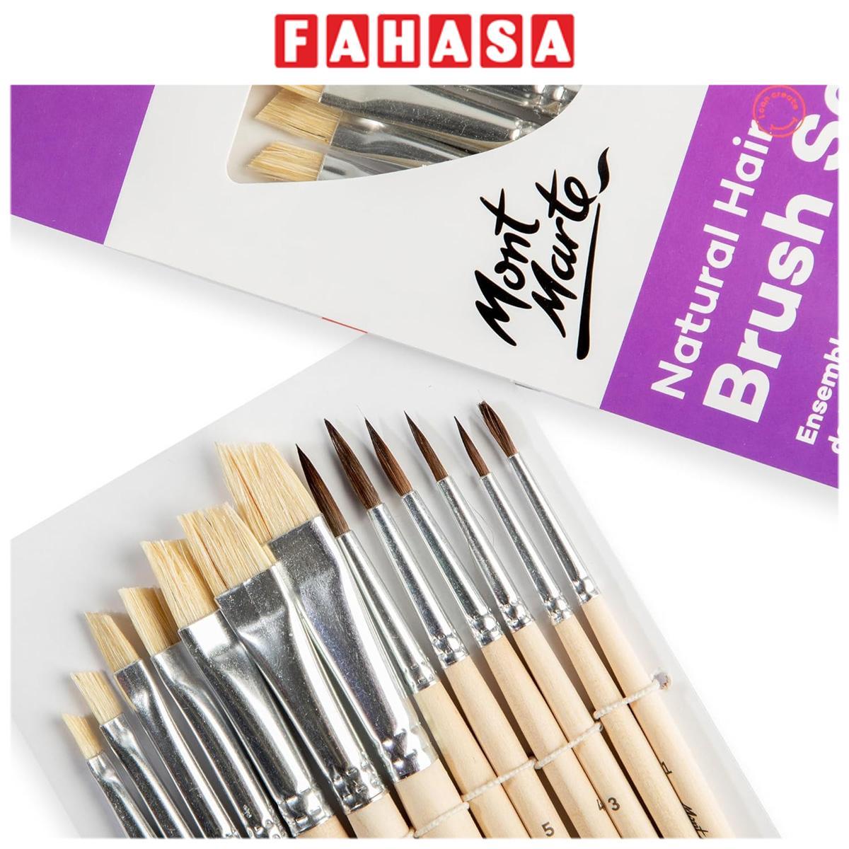 Bộ 13 Cọ Vẽ Natural Hair Brush - Mont Marte BMHS0059