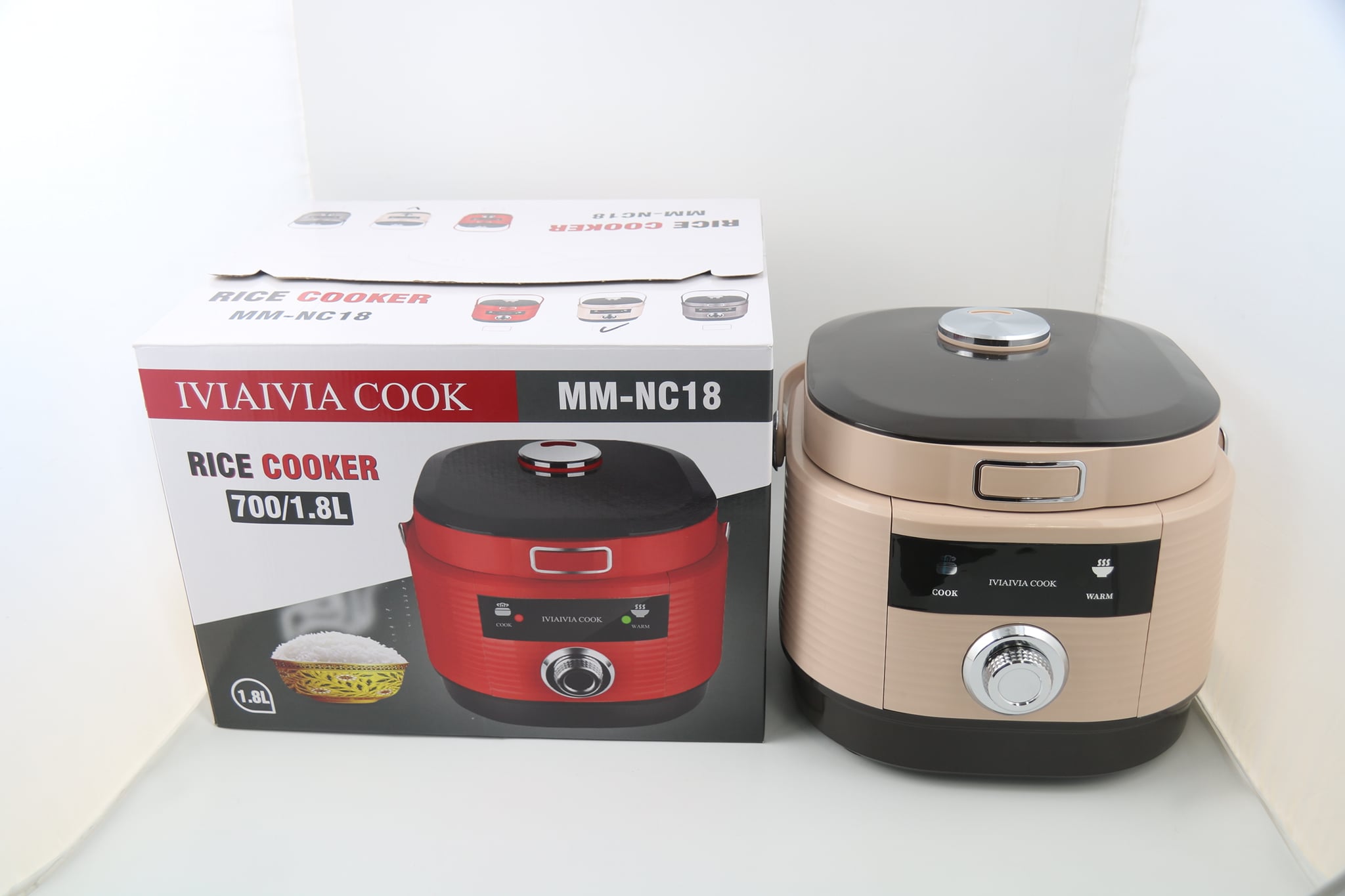 Nồi Cơm Điện Lòng Niêu IVIAIVIA COOK MM-NC18 (1.8 lít) - Màu Ngẫu Nhiên - Hàng Chính Hãng