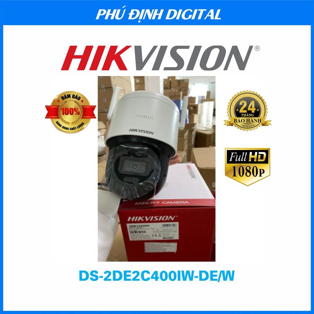 Camera IP Quay quét mini 4Mp Hikvision kèm mic thu âm mã DS-2DE2C400IW-DE/W - Hàng Chính Hãng