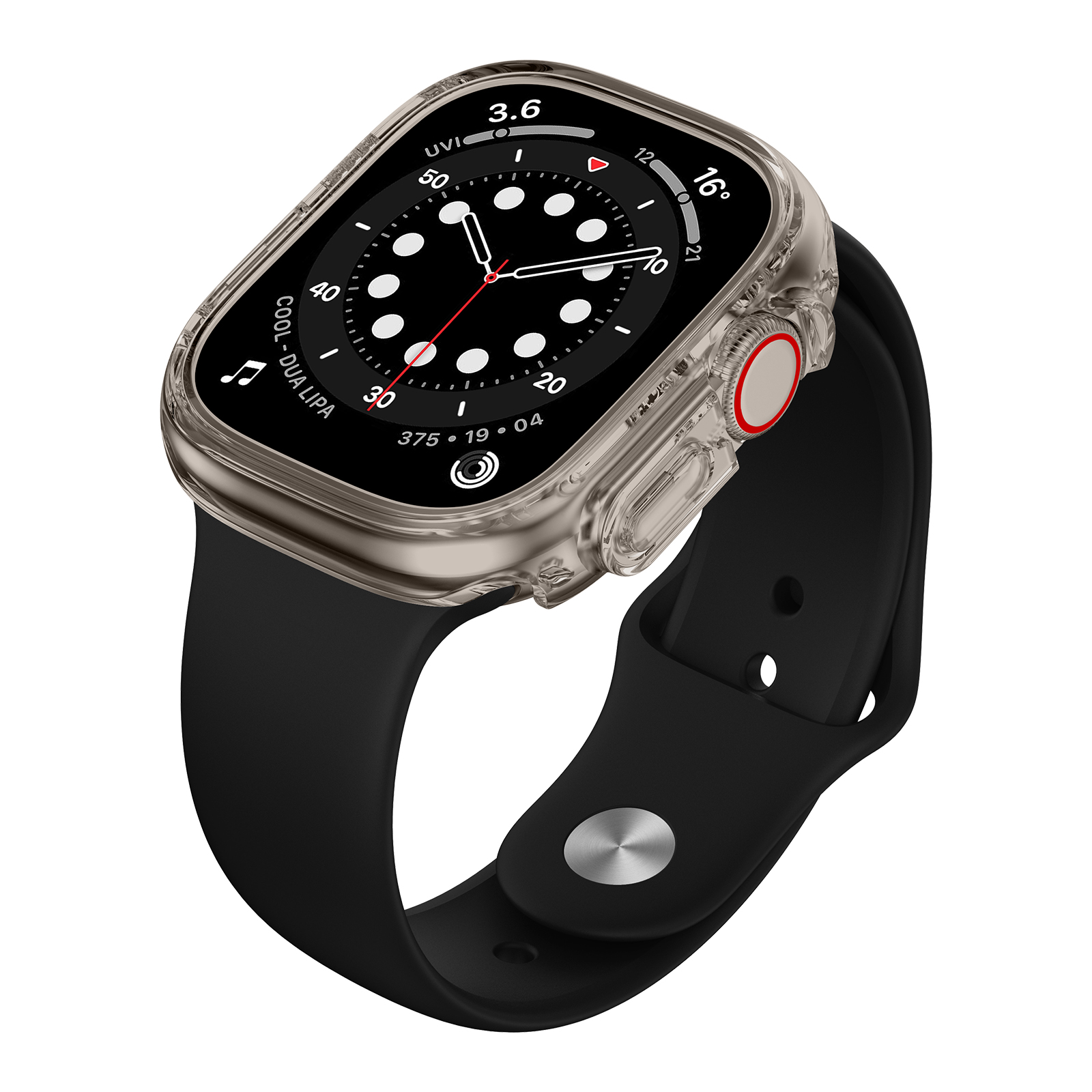 Ốp Case Đen và Trong Suốt cho Apple Watch Ultra / Apple Watch Ultra 2 49mm