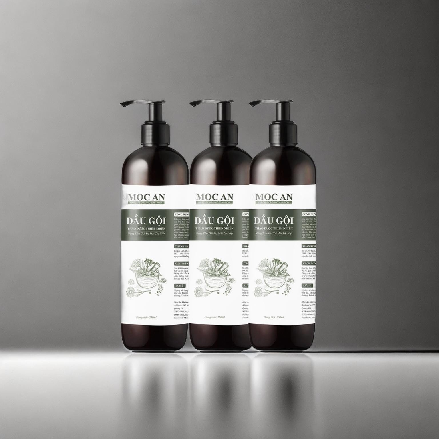 [X3GBK250] Combo 3 Chai Dầu Gội Thảo Dược Bồ Kết [250ML] Mộc Ân Haircare