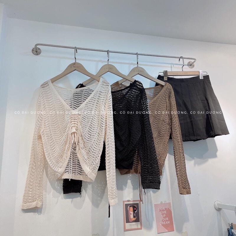 Áo len lưới rút 8607