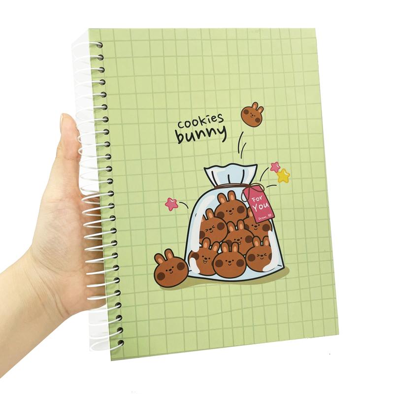 Sổ Lò Xo Teen Bunny - Ô Vuông 80gsm - The Sun 02 - Màu Xanh Lá