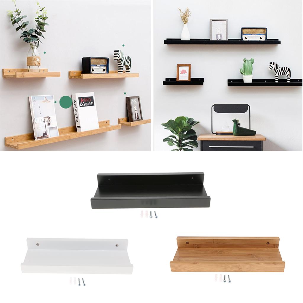 Wooden Wall Mounted Floating Display Storage Shelf Home Decor