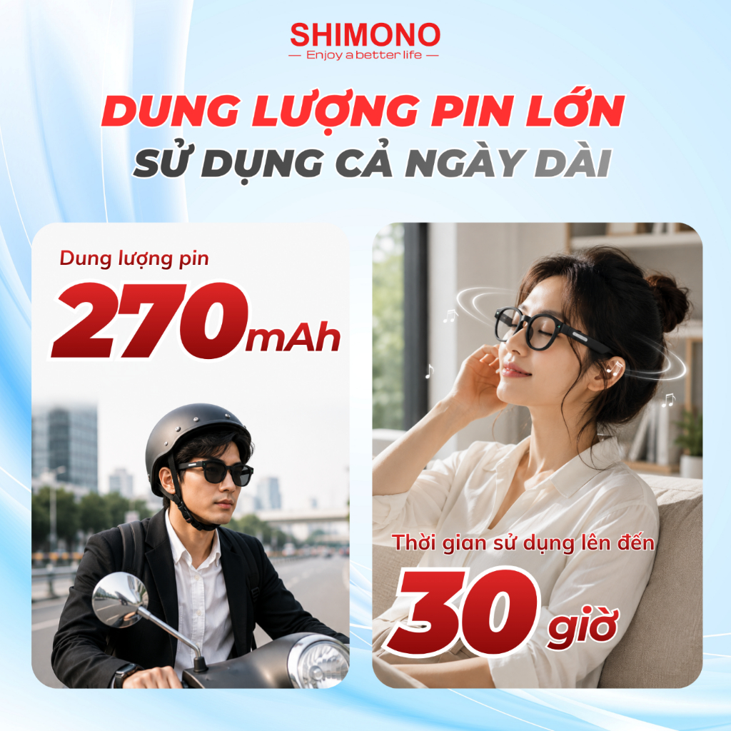 Kính Thông Minh AI Dịch Thuật SHIMONO AIMB-S1 Trợ Lý AI, Camera 5MP, Đàm Thoại Rảnh Tay, Quay Vlog  Hàng chính hãng