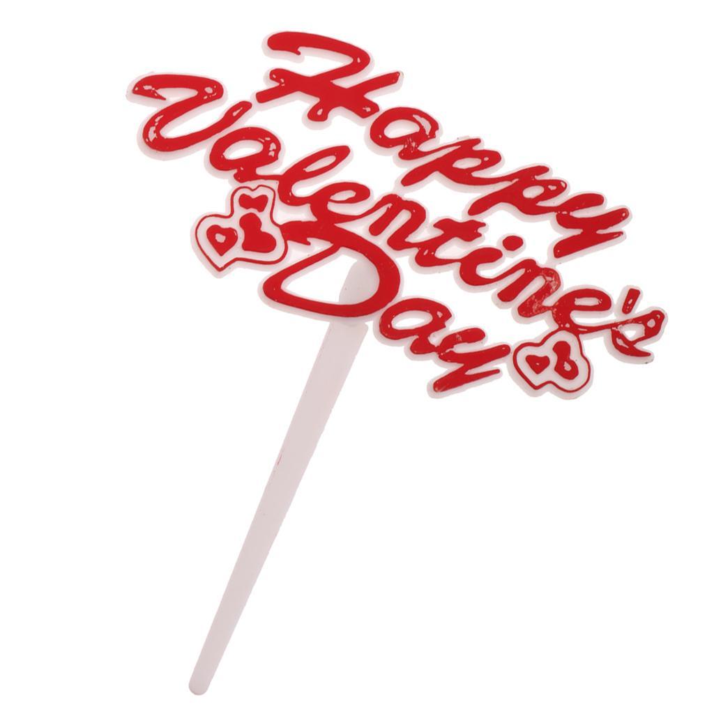 12pcs Happy Valentine's Day Cupcake Topper Cake Picks Party Cake Decorations