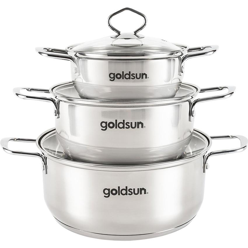 Bộ nồi inox 3 đáy Goldsun GPS1700 - Hàng chính hãng