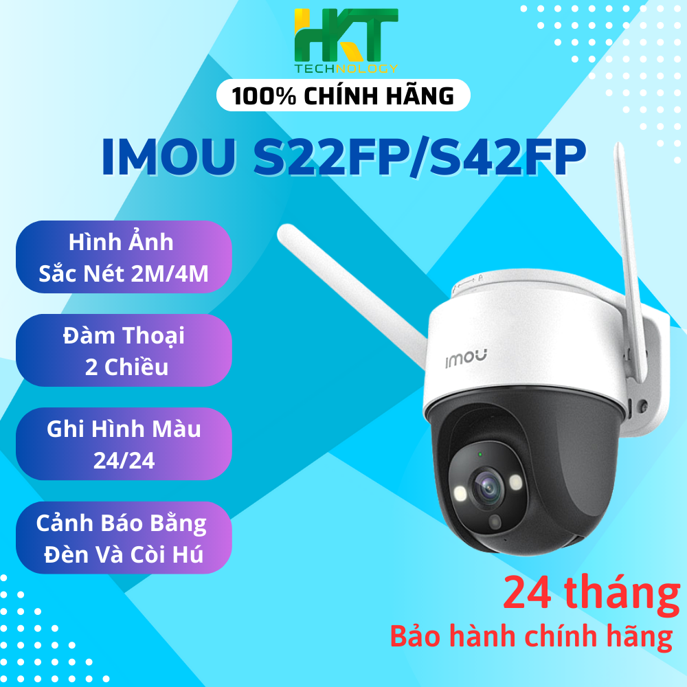 Camera Wifi Ngoài Trời IMOU S22FP, S42FP Màu Ban Đêm, Còi Báo Động - Hàng chính hãng