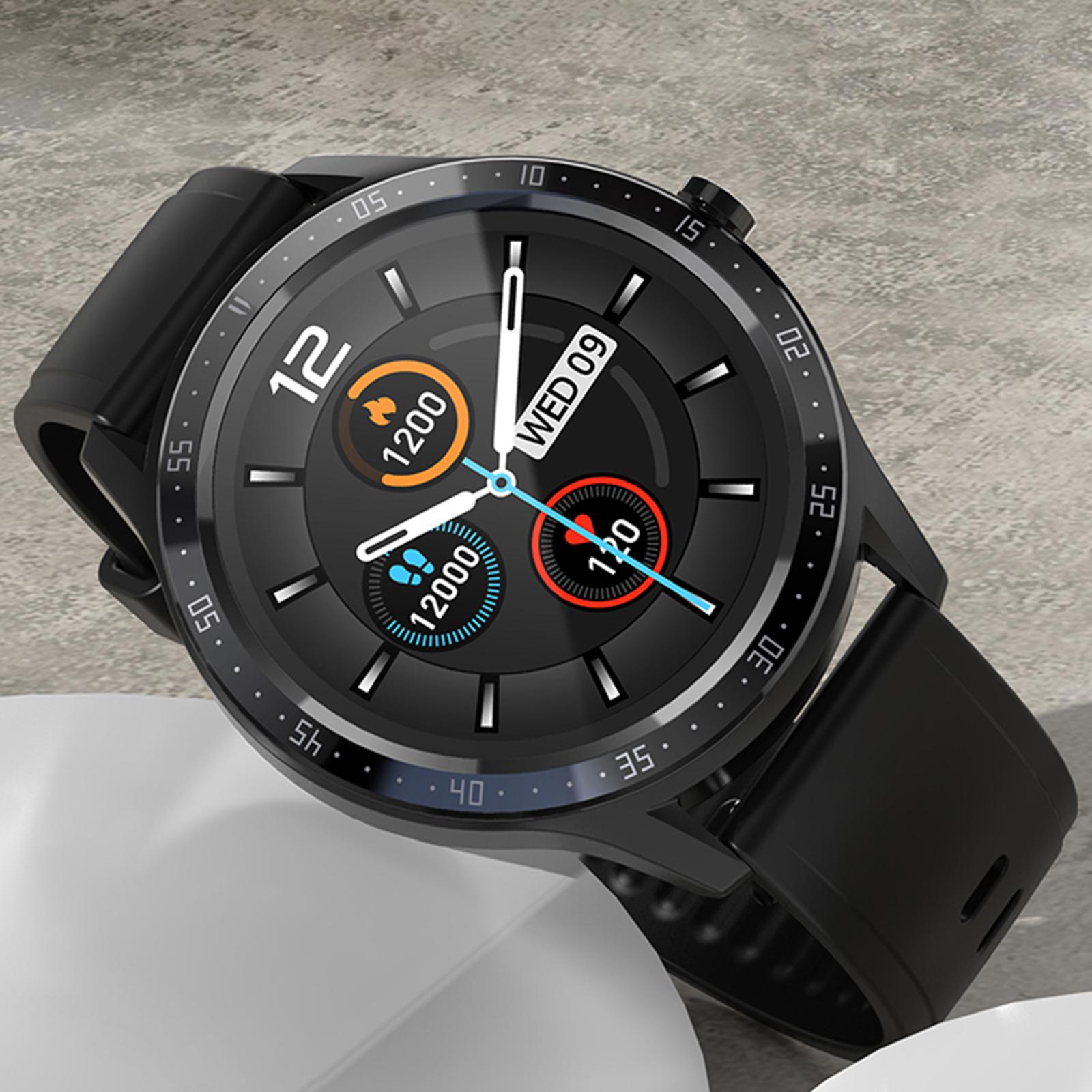Sports Smartwatch 1.28 inch Bluetooth Call Pedometer Touch Screen Black