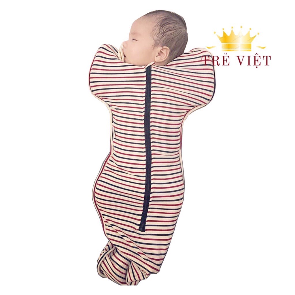 Nhộng chũn, quấn chũn bé sơ sinh Trẻ Việt, chũn ngủ hàng Việt Nam, vải cotton thông thoáng, giúp bé ngủ ngon giấc