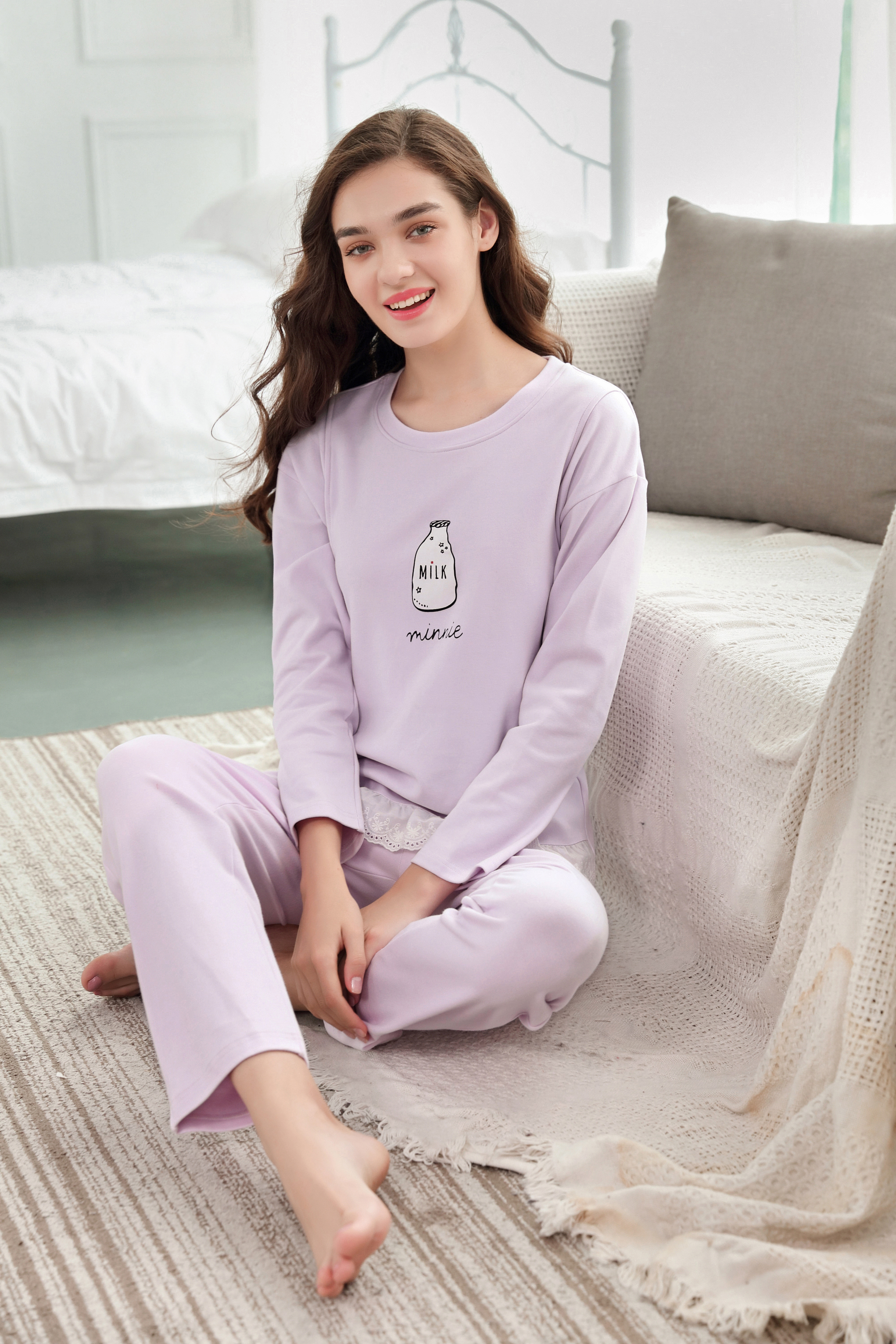 Bộ Quần Áo Sau Sinh Cho Bé Bú Cao Cấp 100% Cotton Thu Đông, Hàng Đẹp Cao Cấp, Dệt Kim 2 Lớp Dày Dặn, Mềm Mịn, Thoáng Khí, Thấm hút mồ hôi, Thiết kế mở áo 2 bên cho bé bú kín đáo và tiện lợi, Dây điều chỉnh kích cỡ vòng bụng, Mã KH04