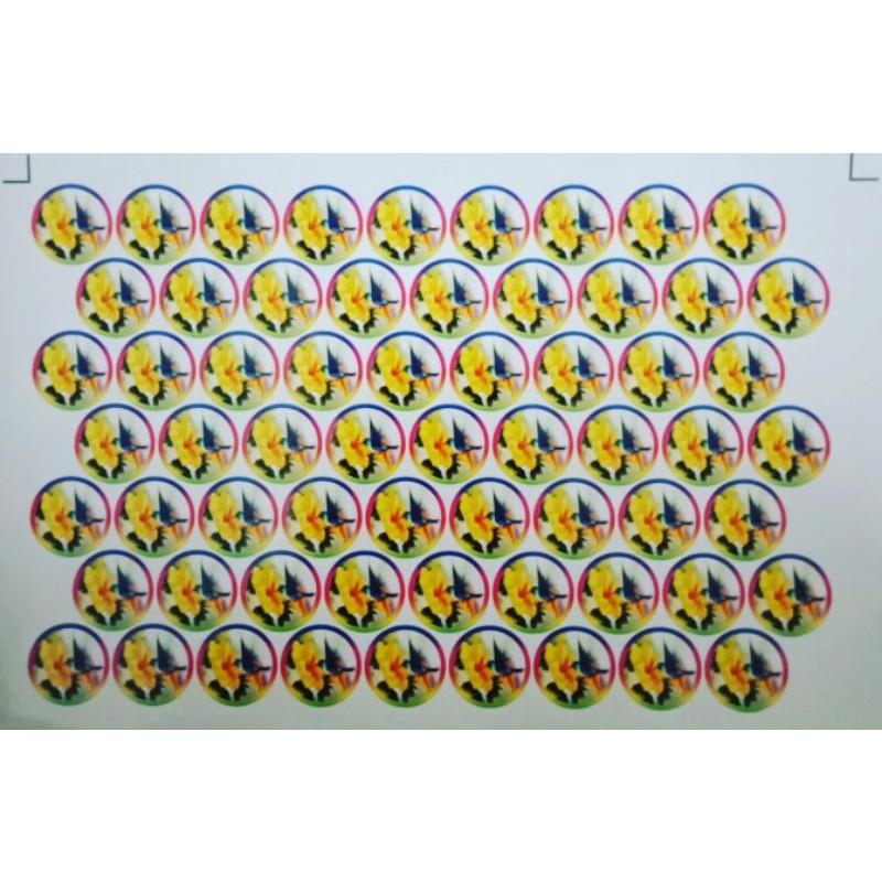 63-72 Sticker Logo chim ruồi hoa râm bụt thanh tẩy tài chính